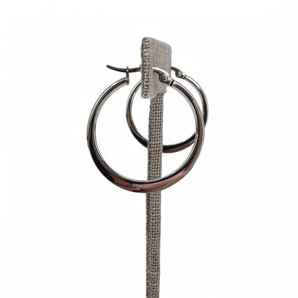 INOX 316L Stainless Steel Hoop Earrings - Picture 5 of 7